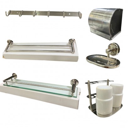 Bộ Phụ Kiện Nhà Tắm Inox 201 SHC Eco 6 Món (TDM)
