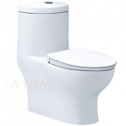 Bồn Cầu CAESAR C1375 (CD1375) 1 Khối Nắp Êm