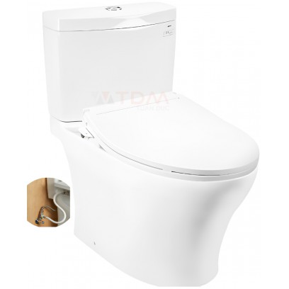 Bồn Cầu TOTO CS769DRE6#XW 2 Khối Nắp Rửa Cơ Ecowasher TCW11S