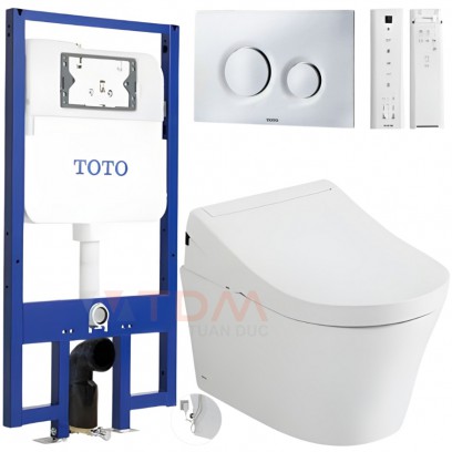 Bồn Cầu TOTO CW553/TCF34320GAA/WH172A/MB174P#SS Nắp Điện Tử Treo Tường