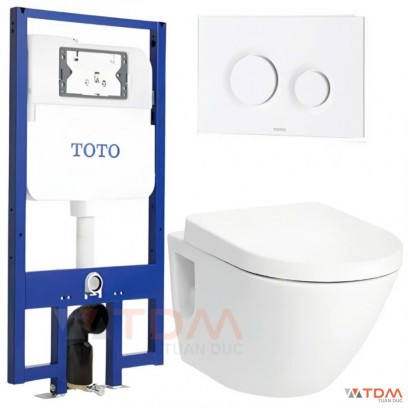 Bồn Cầu Treo Tường TOTO CW762/TC384CVK/WH172A/MB174P#WH