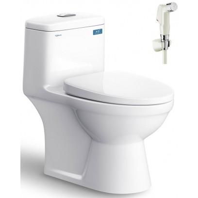 Bồn Cầu Viglacera BL5 Nắp Êm V39M + Vòi Xịt VG826