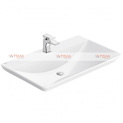 Chậu Rửa Mặt Lavabo Viglacera CB68 Dương Vành 800x500mm