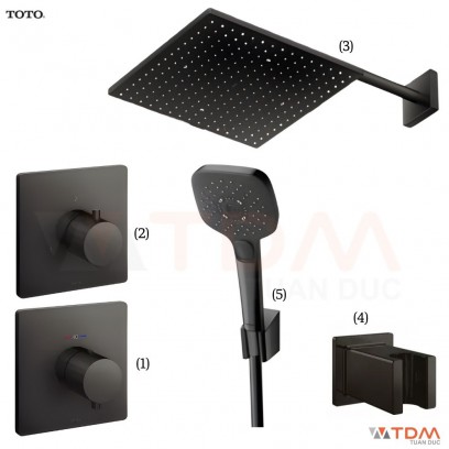 Sen Tắm Âm Tường TOTO TBV02401BA#MBL TBV02103BA#MBL TBW08003A#MBL TBW02006A#MBL TBW08010A#MBL Màu Đen