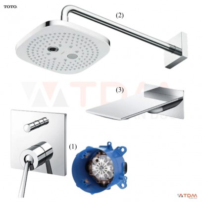 Sen Tắm TOTO TBP02302B/TBW02004A/TBP02001B Âm Tường Xả Bồn